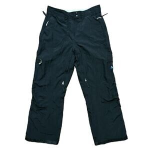 OXIDE Black Nylon Snow Pants  Ski Snowboard Sled  SZ M